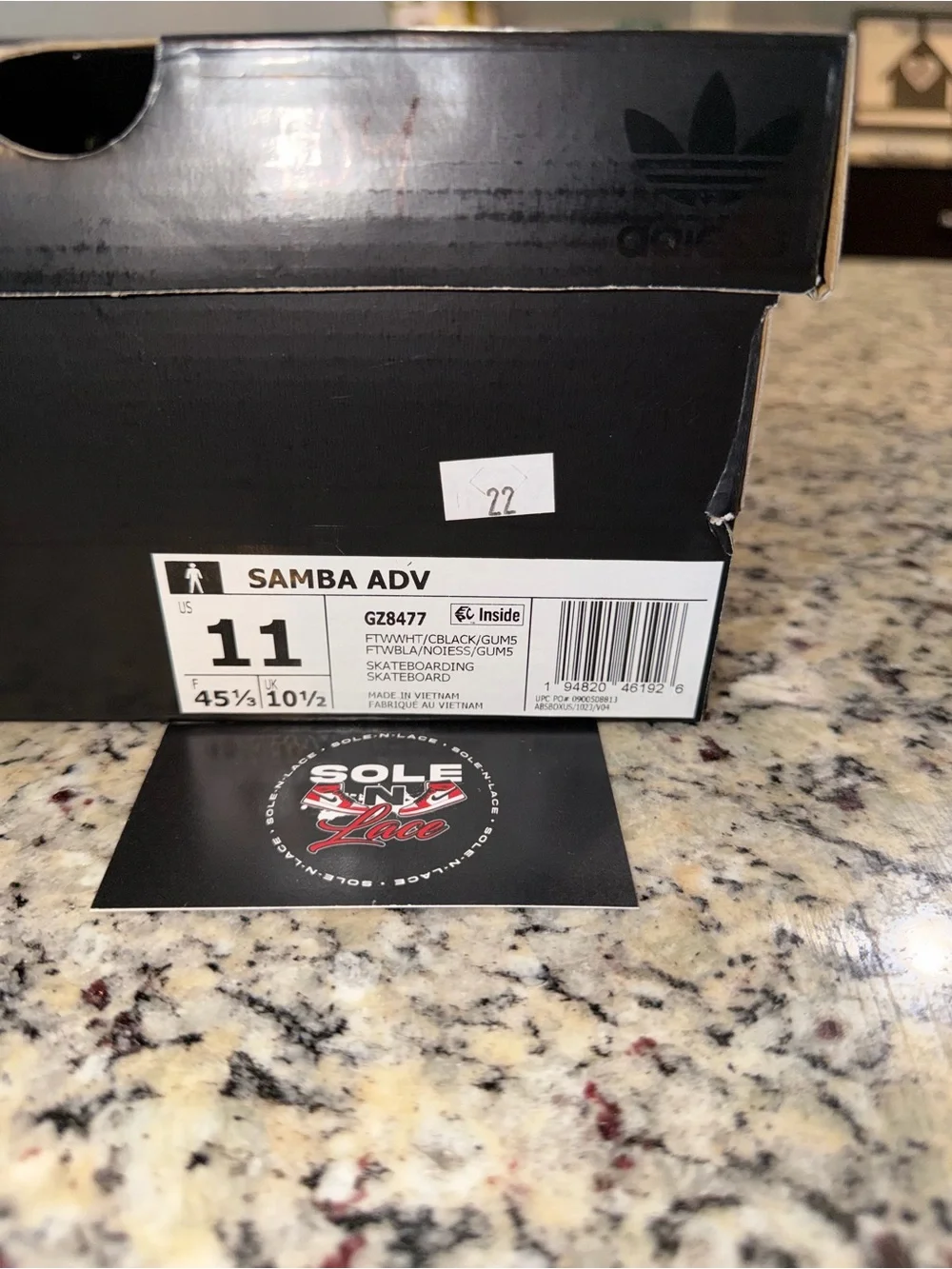 Size 11 Adidas Samba ADV White Black Gum SKU GZ8477 Brand New